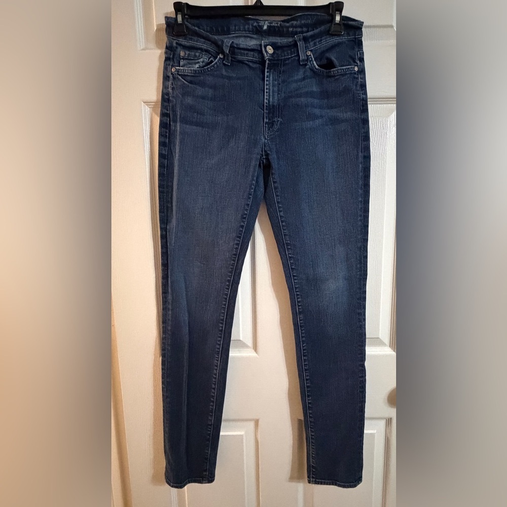 7 For All Mankind Jeans Womens 31 Medium Wash Stretch Denim Skinny Slim 7FAM
